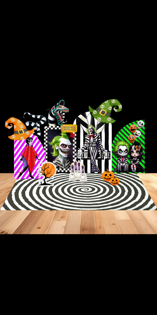 Beetle Juice Back Drop Editable Design